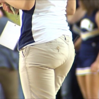 Booty in tan pants