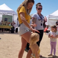 Blonde milf in shorts
