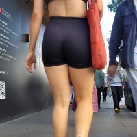 Black shorts babe