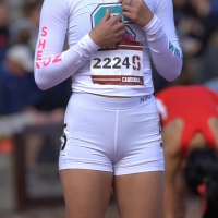 Sexy track girls in spandex