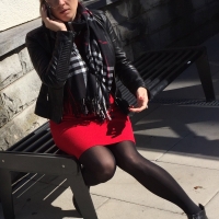 candidsexystreet_31257539158_Black leather - red skirt - black nylons.jpg