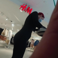 Redhead mall employee