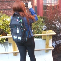 Ginger booty in spandex