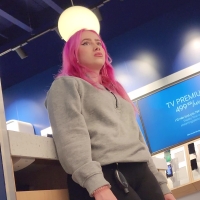 Pink haired hottie