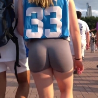 Grey spandex booty