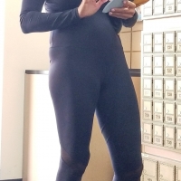 Candid sexy blonde babe in a unique leggings outfit showing cleavage sbdca331 - Candid creepshots front and back 001 - 0172001-172.jpg