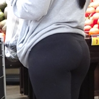 Two sexy round booty brunette babes shopping in leggings sbdca331 - Candid creepshots front and back 004 - 0103004-103.jpg