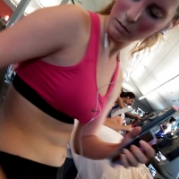 Cute candid girl at the gym