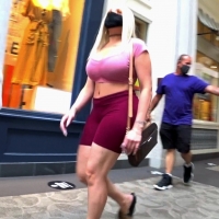 Thick blonde babe