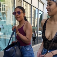 Latina in sheer top