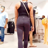 Curly haired girl in leggings (part 2)