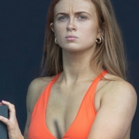 Maisie Smith showing her booty in spandex and pokies at Strictly Come Dancing rehearsals in London 89.jpg