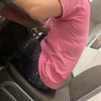Cute candid college classmate in patterned leggings 65457340.jpg