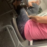 Cute candid college classmate in patterned leggings 65457349.jpg