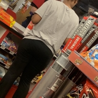 Candid black babe with a nice ass and vpl in flared leggings 65457372.jpg