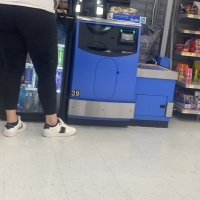 Candid PAWG in tight leggings checking out at Walmart 65695770.jpg