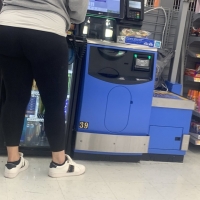 Candid PAWG in tight leggings checking out at Walmart 65695771.jpg