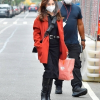 Vanessa Hudgens filming Tick Tick Boom in NYC in a black dress 04.jpg