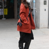 Vanessa Hudgens filming Tick Tick Boom in NYC in a black dress 03.jpg