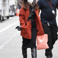 Vanessa Hudgens filming Tick Tick Boom in NYC in a black dress 01.jpg
