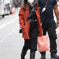 Vanessa Hudgens filming Tick Tick Boom in NYC in a black dress 17.jpg