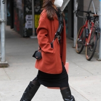 Vanessa Hudgens filming Tick Tick Boom in NYC in a black dress 15.jpg