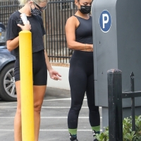 Vanessa Hudgens in black Gymshark leggings shows off her fit figure in Hollywood 37.jpg
