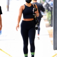 Vanessa Hudgens in black Gymshark leggings shows off her fit figure in Hollywood 38.jpg