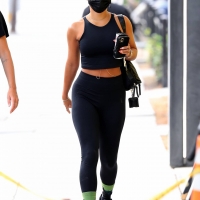 Vanessa Hudgens in black Gymshark leggings shows off her fit figure in Hollywood 39.jpg