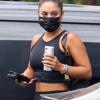 Vanessa Hudgens in black Gymshark leggings shows off her fit figure in Hollywood 42.jpg