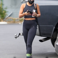 Vanessa Hudgens in black Gymshark leggings shows off her fit figure in Hollywood 44.jpg