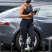 Vanessa Hudgens in black Gymshark leggings shows off her fit figure in Hollywood 51.jpg
