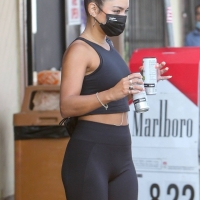 Vanessa Hudgens in black Gymshark leggings shows off her fit figure in Hollywood 54.jpg