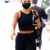 Vanessa Hudgens in black Gymshark leggings shows off her fit figure in Hollywood 53.jpg