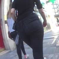 Brunette in black