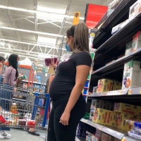 Pregnant Latina with a big booty