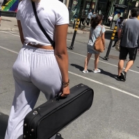 Curly haired ass jiggle