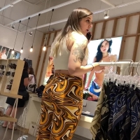 Hot candid tattooed brunette girl with a decent ass in swirl patterned leggings fancypants.mp4-2022-11-05-07h56m22s956.jpg