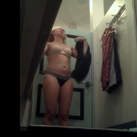 Goofy blonde in her panties