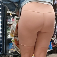 Sexy candid thick blonde girl in flesh colored spandex shorts with a big booty sbdca331 - Candid creepshots front and back 004 - 0040004-040.jpg