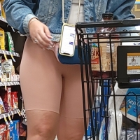 Sexy candid thick blonde girl in flesh colored spandex shorts with a big booty sbdca331 - Candid creepshots front and back 004 - 0051004-051.jpg