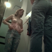 Skinny girl on hidden camera