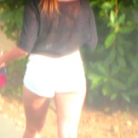 Candid hottie in the parking lot in white denim shorts 68272361.jpg