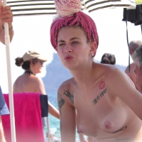 Two hot ass topless beach babes with cornrows showing their awesome tits nice-hairdos-120.jpg