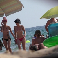 Two hot ass topless beach babes with cornrows showing their awesome tits nice-hairdos-124.jpg