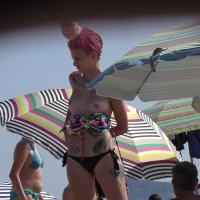 Two hot ass topless beach babes with cornrows showing their awesome tits nice-hairdos-125.jpg