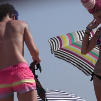 Two hot ass topless beach babes with cornrows showing their awesome tits nice-hairdos-131.jpg