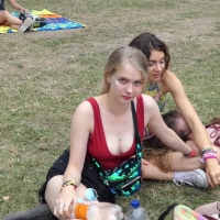 Beautiful blonde cleavage