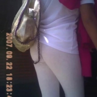 Ebony college girl in leggings