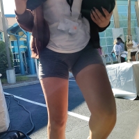 CandidsLover - Sexy light skinned mexican -candid gray leggings front 1 of2 - 001619.jpg